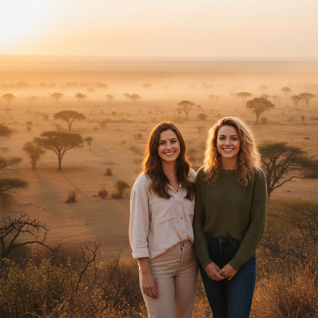 AI-generated group photo style: Safari — Savannah